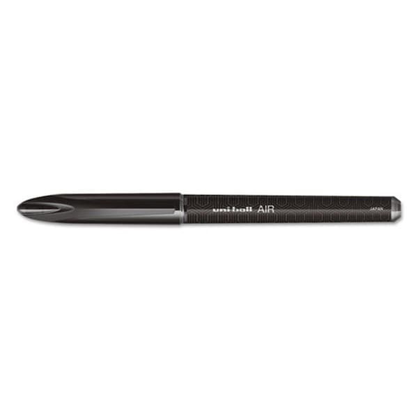 Vertex UBC 0.7 mm Medium Black Ink & Barrel Air Stick Roller Ball Pen, 12PK VE3738458 - main